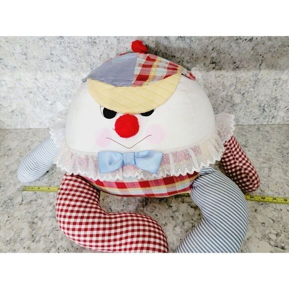 Humpty‎ Dumpty Nursery Rhyme Plush Large 24x23 Vintage 80's Stuffed Toy Heavy - Picture 2 of 11